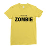 i don't like zombie Ladies Fitted T-Shirt