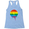 rainbow colored stripes dot running splashes Racerback Tank