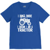 i don`t snore i dream i`m a tractor V-Neck Tee