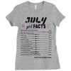 July Girl Facts Leo Ladies Fitted T-Shirt