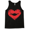 lip print heart Tank Top