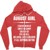 Super August Girl Zipper Hoodie