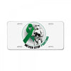 never stop fighting License Plate