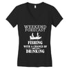 fishing funny Women's V-Neck T-Shirt