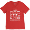 I Am A Cycling Man white letter V-Neck Tee