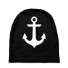 anchor black sailor vintage style navy nautical Baby Beanies