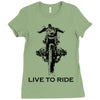 live to ride Ladies Fitted T-Shirt