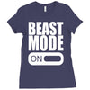 beast mode on Ladies Fitted T-Shirt