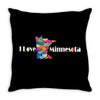 i love minnesota Throw Pillow