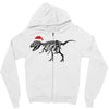 t rex skeleton santa claus Zipper Hoodie