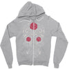 rose sugar skull Zipper Hoodie