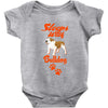 Sleeps With Bulldog Baby Onesie