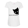 black cats rule Maternity Scoop Neck T-shirt