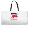 nutria its whats for dinner Weekender Totes