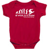 evolution of snowboarding funny Baby Bodysuit