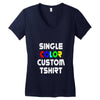 single color custom t shirt Women's V-Neck T-Shirt