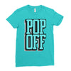 pop off pop up Ladies Fitted T-Shirt