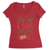 i just want to drink wine &amp; bake christmas cookies Women's Triblend Scoop T-shirt