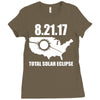 total solar eclipse 2017 Ladies Fitted T-Shirt