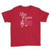 she wants the d black Youth Tee