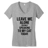 Leave Me Alone I Am Only Speaking To My Cat Today Women's V-Neck T-Shirt