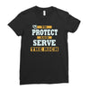 to protect and serve the rich Ladies Fitted T-Shirt