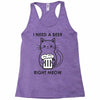 RIGHT MEOW BEER CAT Racerback Tank
