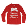 weapon of choice, gaming Long Sleeve Shirts