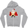 funny flashing naked nude christmas santa claus Zipper Hoodie