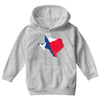 Eroded Texas Map With Flag Youth Hoodie