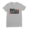 blessed aunitie with flower Ladies Fitted T-Shirt