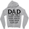I Love You Dad Zipper Hoodie