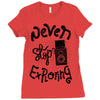 never stop exploring Ladies Fitted T-Shirt
