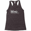 doctor who m.d   vintage retro tv show fan dr Racerback Tank