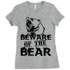 Beware Of The Bear Ladies Fitted T-Shirt