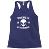 roswell 1947 we remember alien Racerback Tank