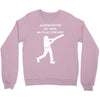 alternatives to war play cricket batting anti war stencil tour Crewneck Sweatshirt