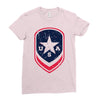 land of the free shield Ladies Fitted T-Shirt