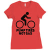 pump tires not gas Ladies Fitted T-Shirt