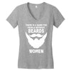 funny beards printed Women's V-Neck T-Shirt