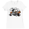 oblivious ninja trick or treat Ladies Fitted T-Shirt