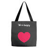 We're Hungry with Heart Tote Bags