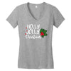 holly jolly christmas Women's V-Neck T-Shirt