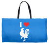 i love cock Weekender Totes
