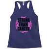 strong than cancer Racerback Tank