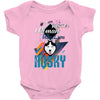 who loves husky Baby Bodysuit