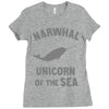 narwhals Ladies Fitted T-Shirt