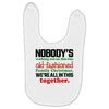 nobody's walking out on this fun old fashioned family christmas we're Baby Bibs