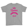 queens are born in april Youth Tee