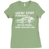 your days end funeral skull skeleton hearse Ladies Fitted T-Shirt